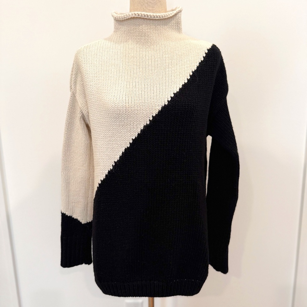 ZARA Knit rollneck sweater with split hem